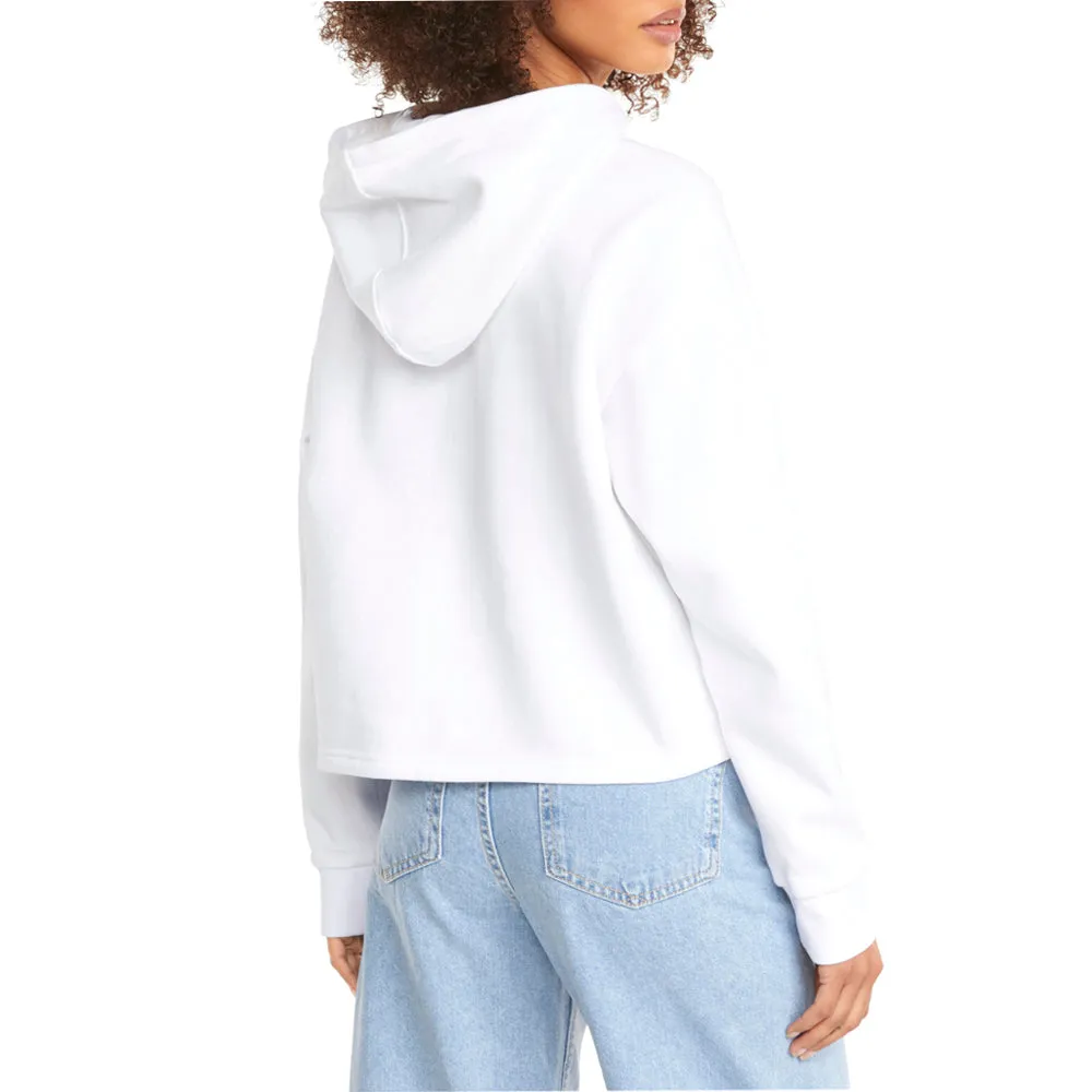 Essentials Cropped Metallic Logo Pullover Hoodie product holiday wear celebration
