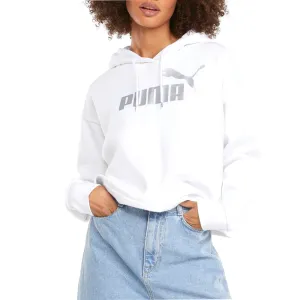 Essentials Cropped Metallic Logo Pullover Hoodie product smooth sleekness