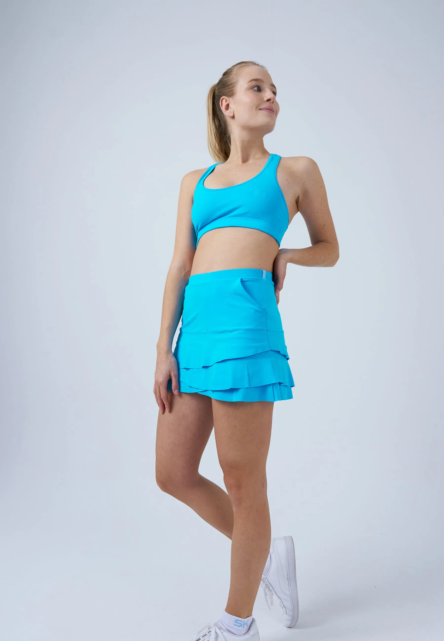 Tulip Tennis Skort with pockets, turquoise Gentle Flow