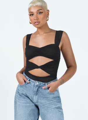 Grandis Bodysuit Black short sleeve bodysuit girls bodysuit