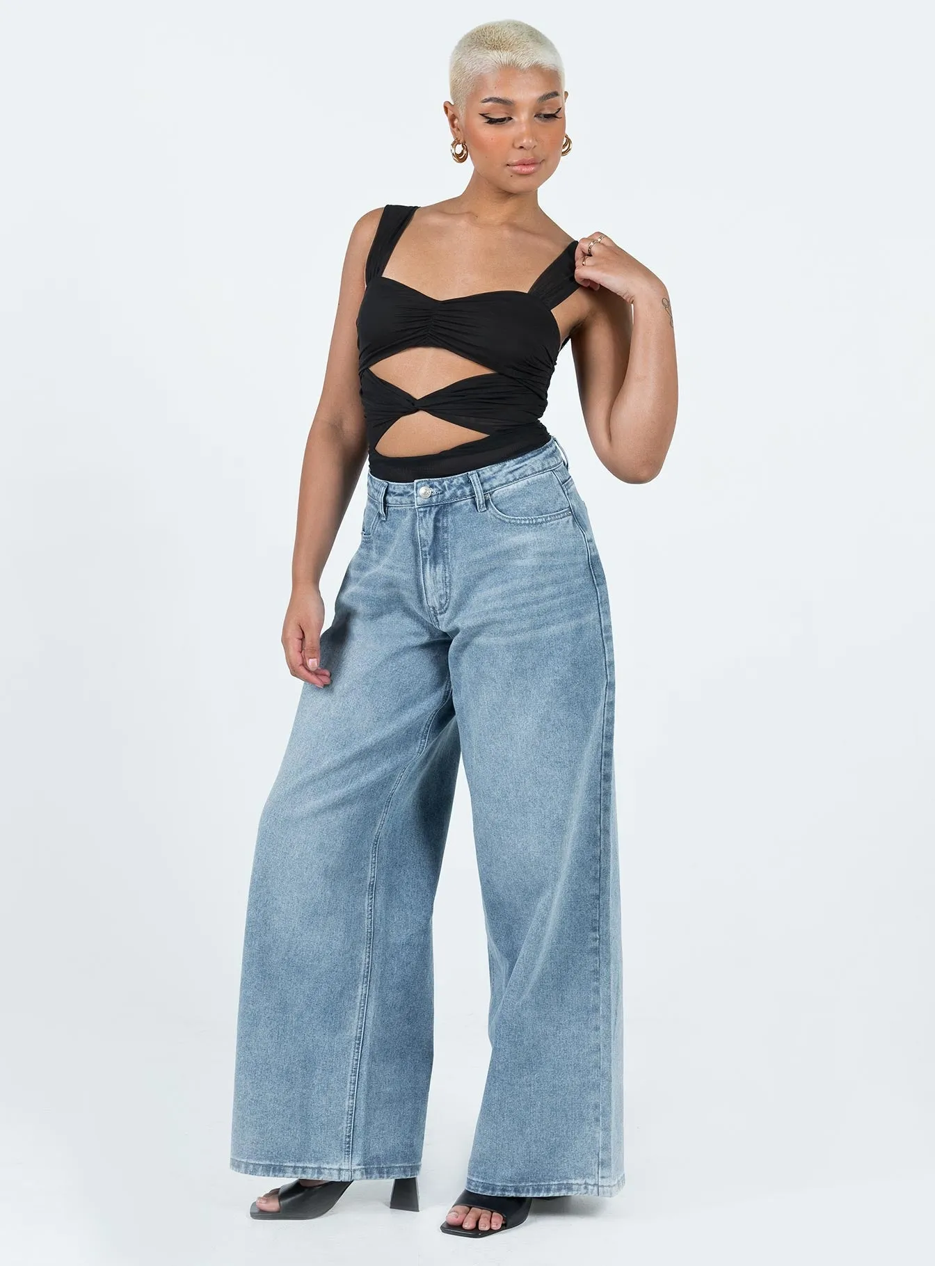 green bodysuit Grandis Bodysuit Black