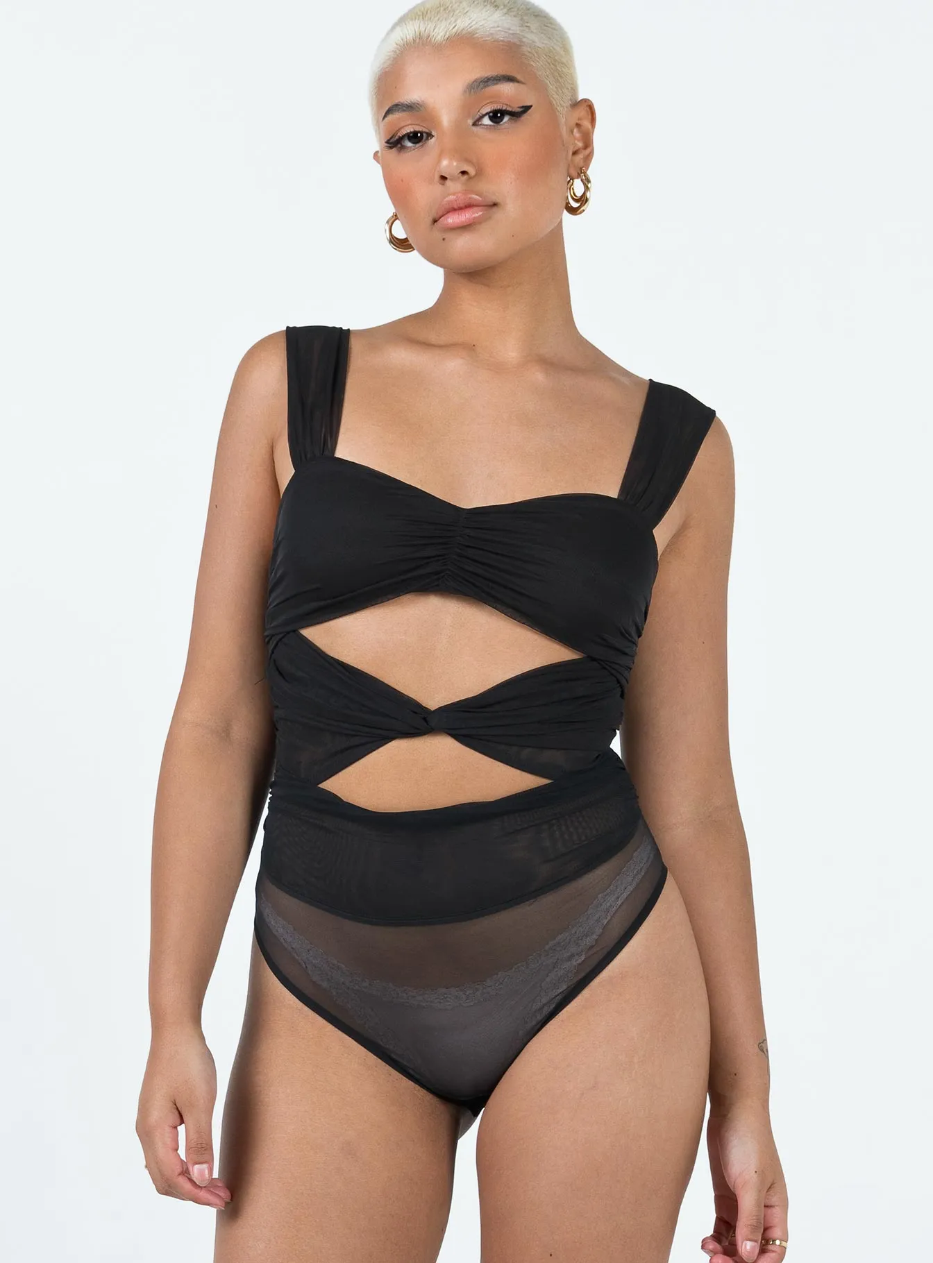 summer bodysuit Grandis Bodysuit Black