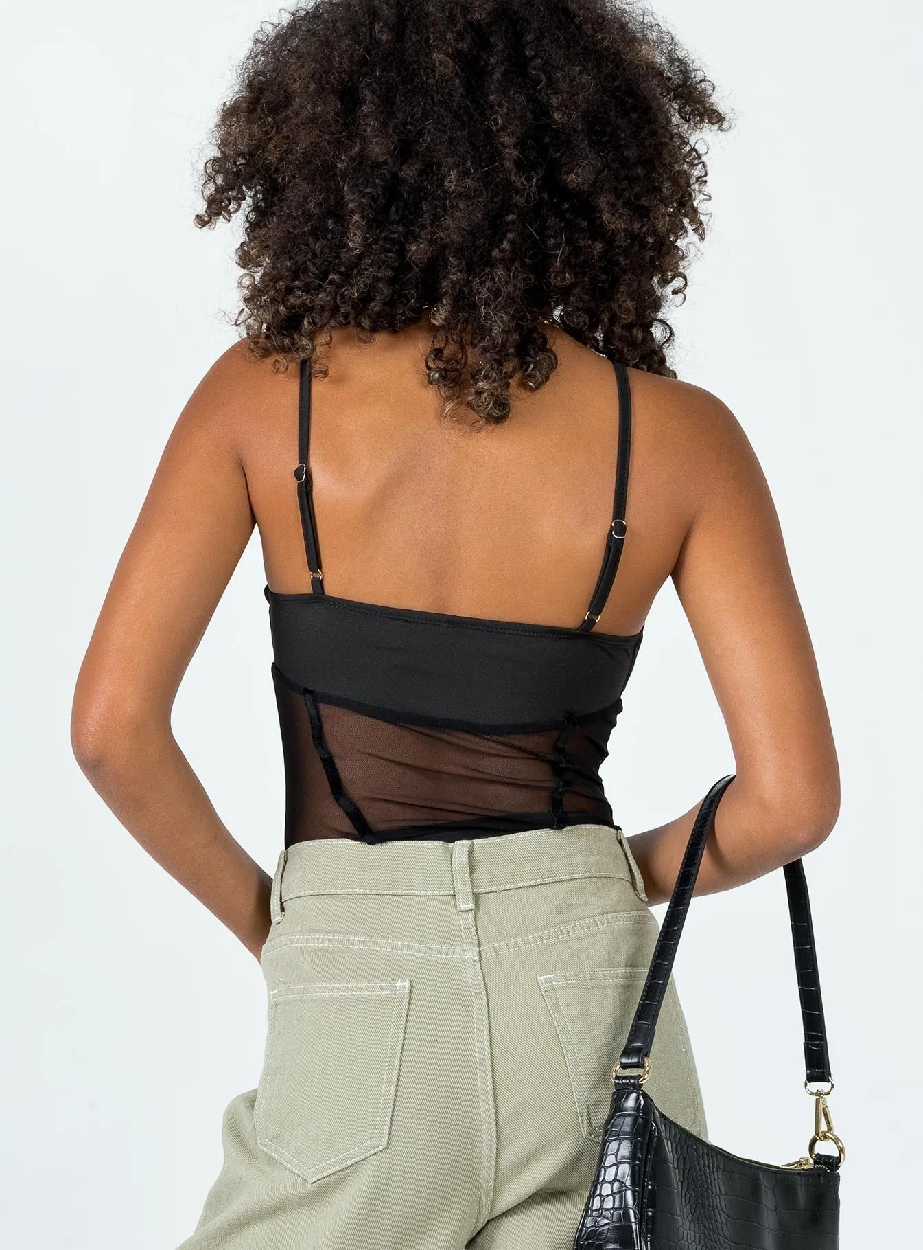 gold bodysuit Reynton Bodysuit Black