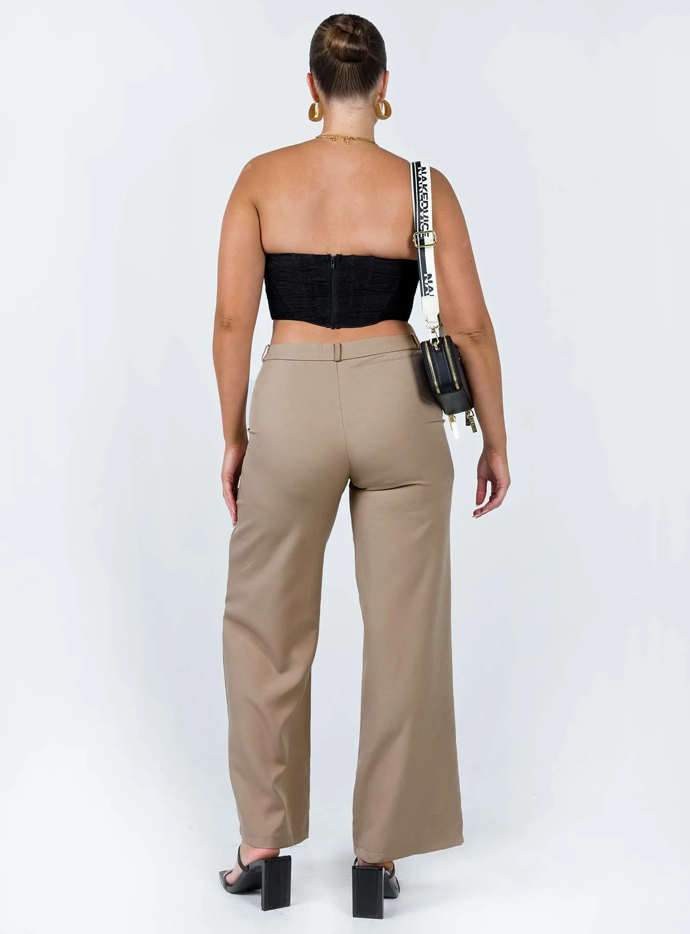 Rozzila Pants Taupe Breathable mesh lining