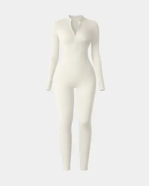 Long Sleeve Zip Front Jumpsuits Smart Adult Wedding Casual