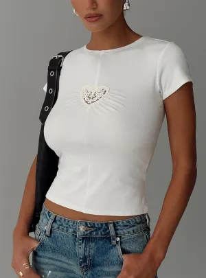 We Could Go Lace Detail Top White Quality Layer Outdoor Fashion