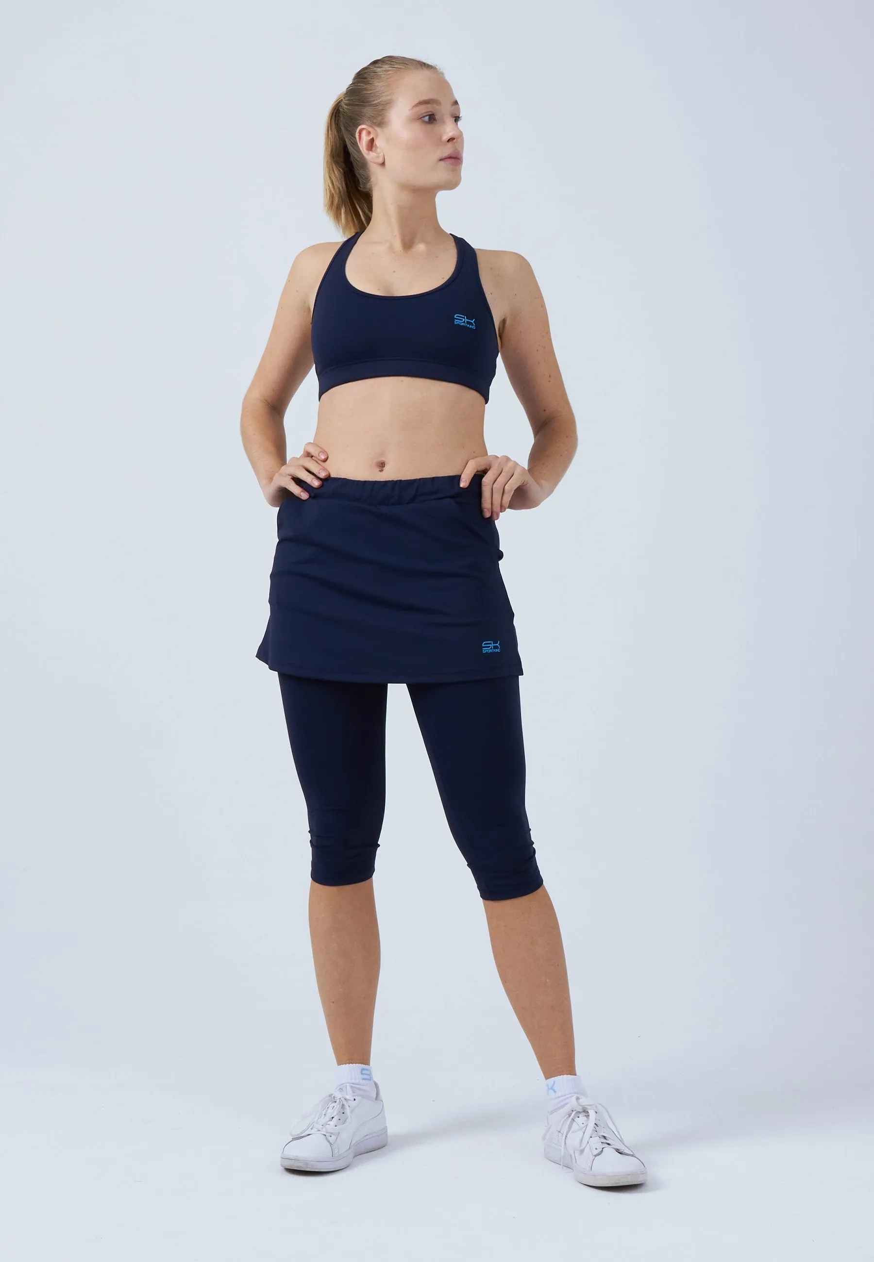 2-in-1 Tennis Skapri, navy blue Reinforced Hemline Year Round Style
