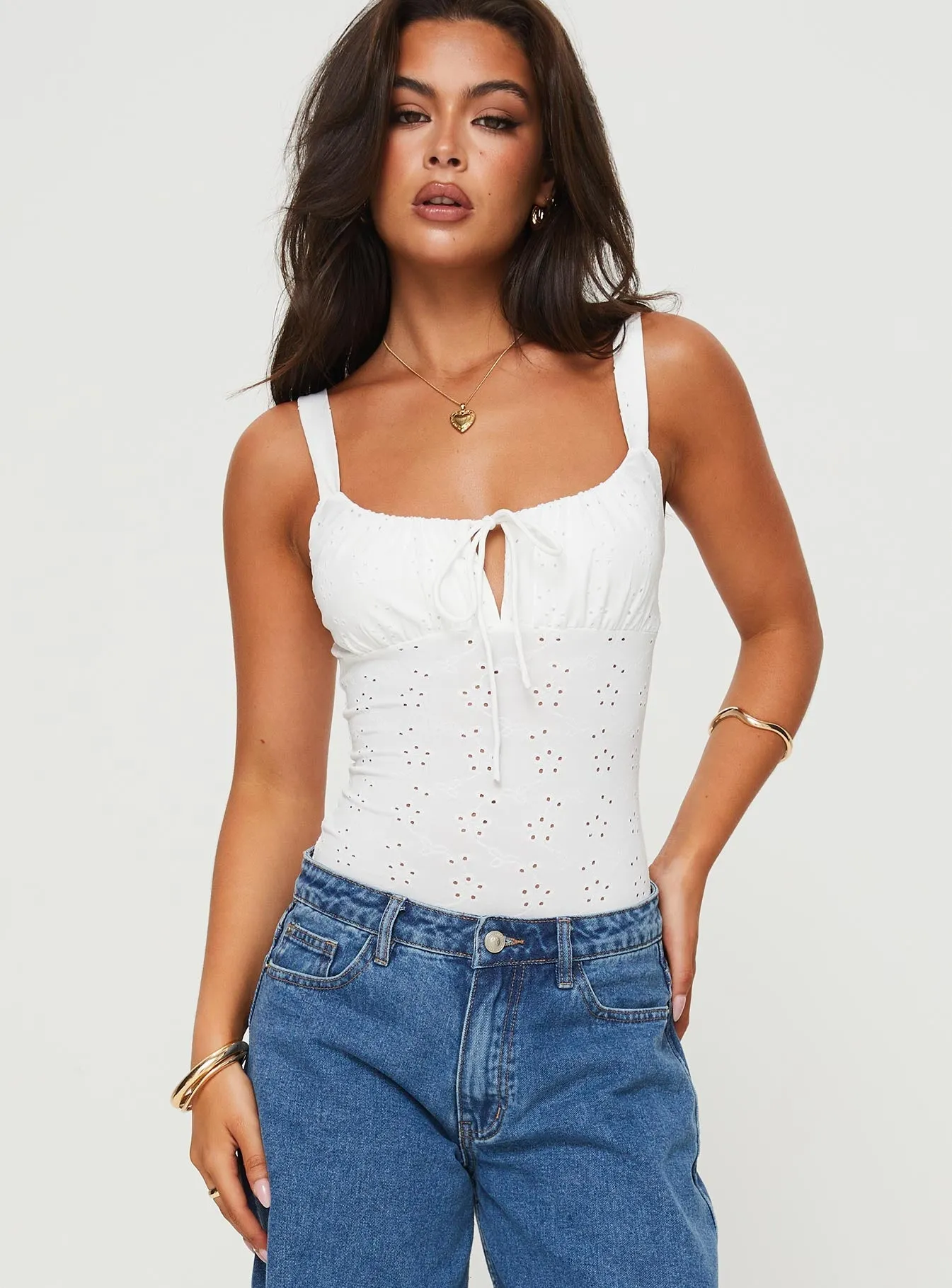 Buring Bodysuit White asymmetrical bodysuit