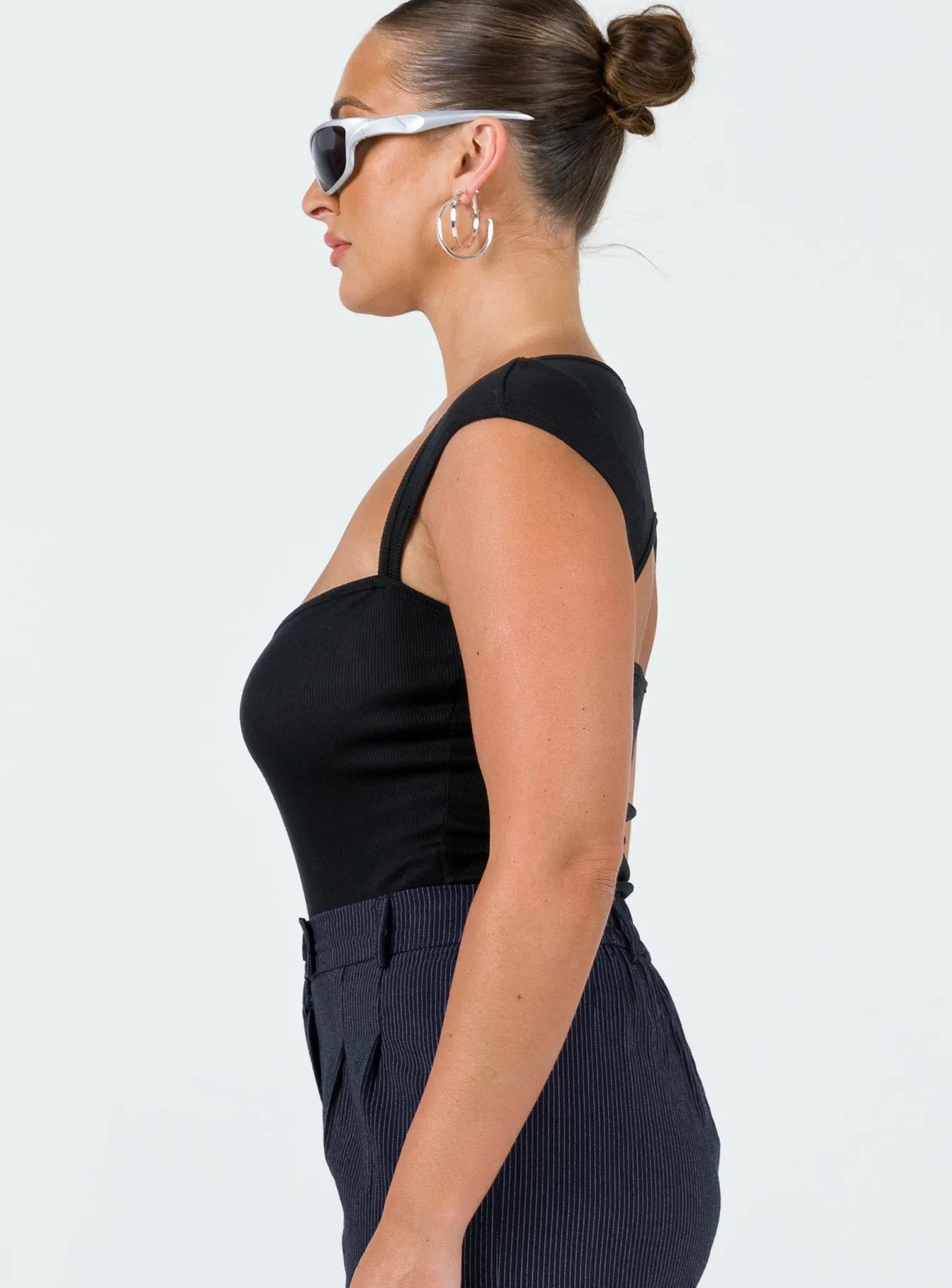 strapless bodysuit bodysuit with blazer Halia Bodysuit Black
