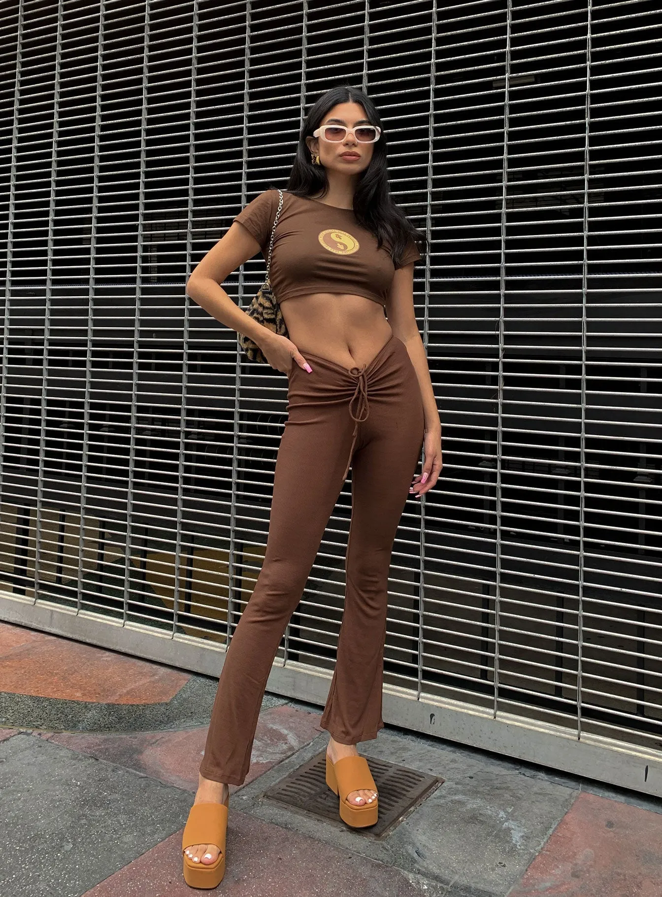 Cozy Stretch Fit Imogen Pants Brown