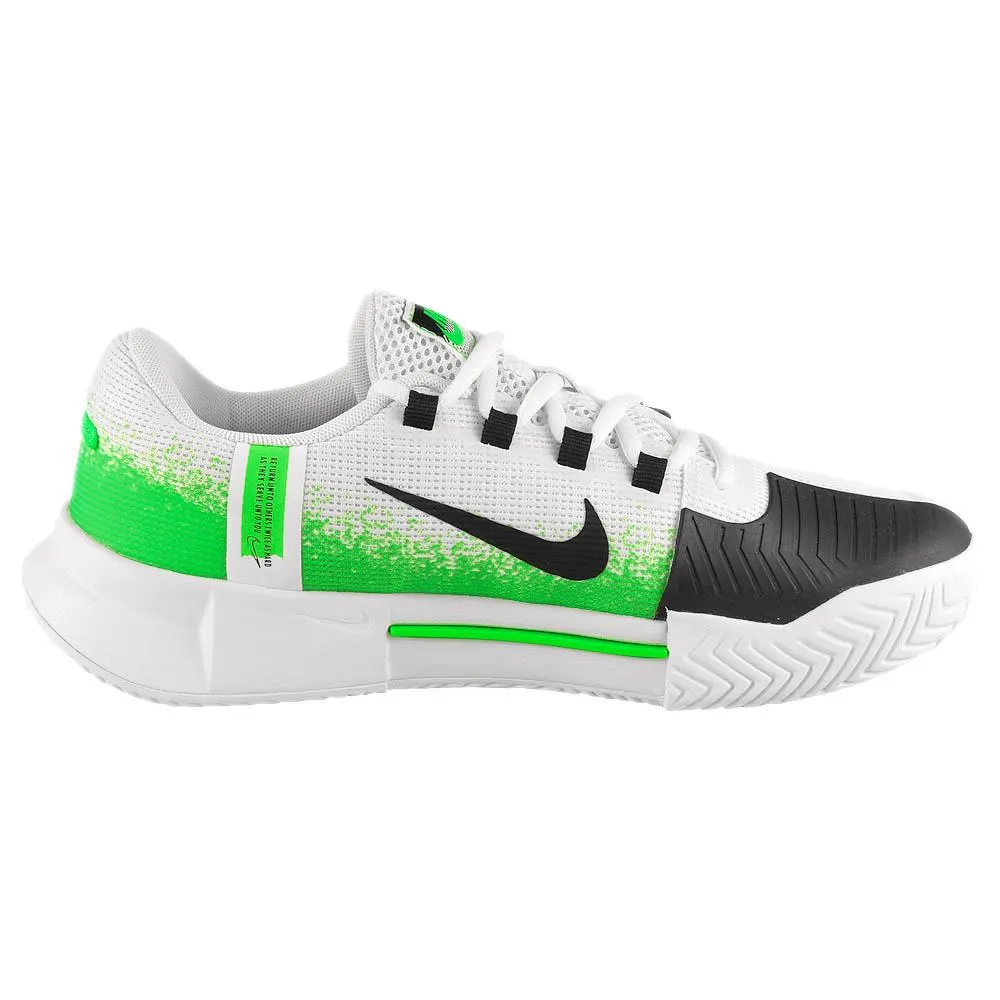 Nike Women's Air Zoom GP Challenge 1 - White/Poison Green Comfort Fit Collar Opening