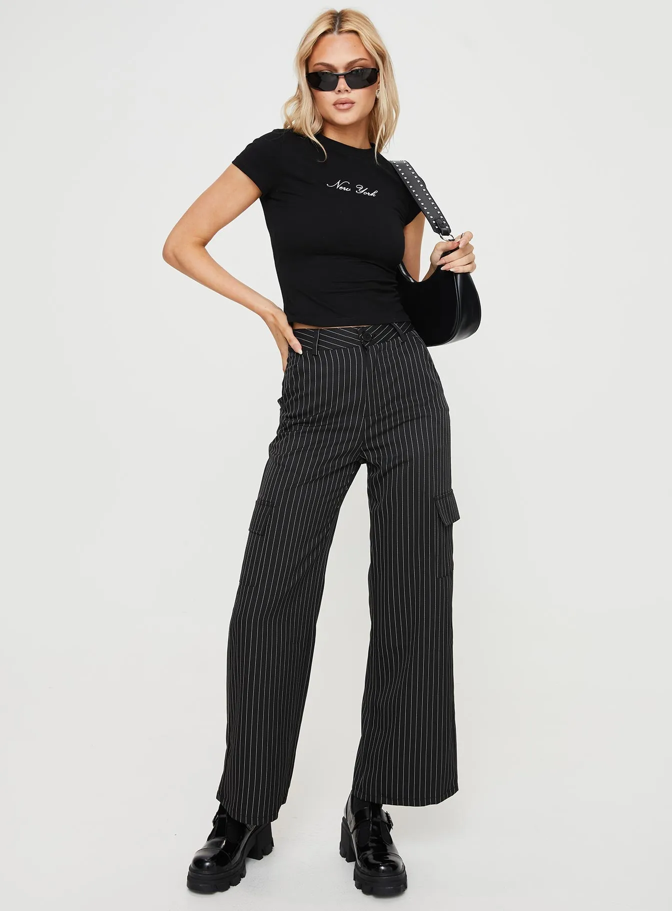 Easy Access Katow Cargo Pants Black Stripe