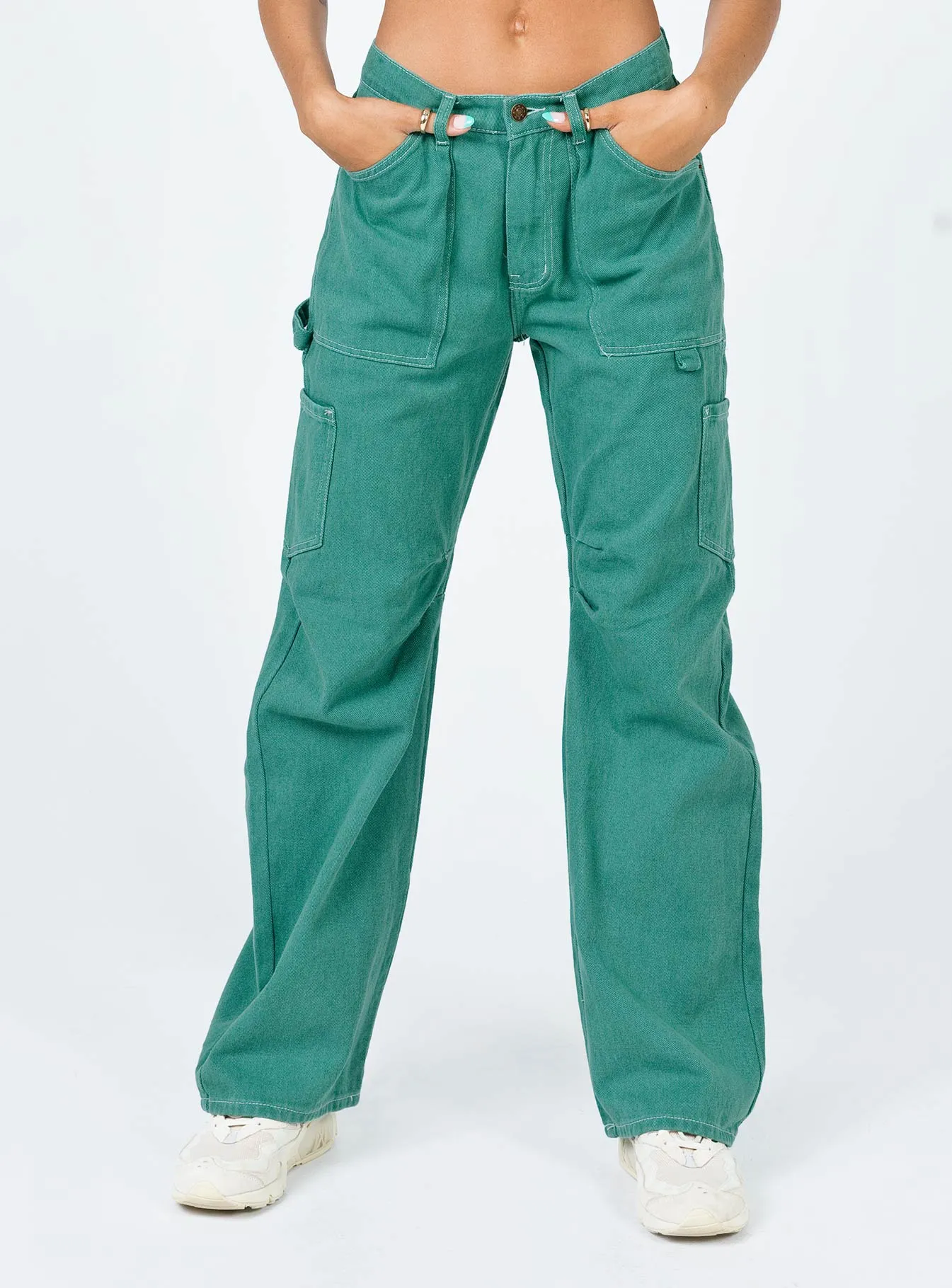 Miami Vice Pants Green Shape Retention High Durability Thread