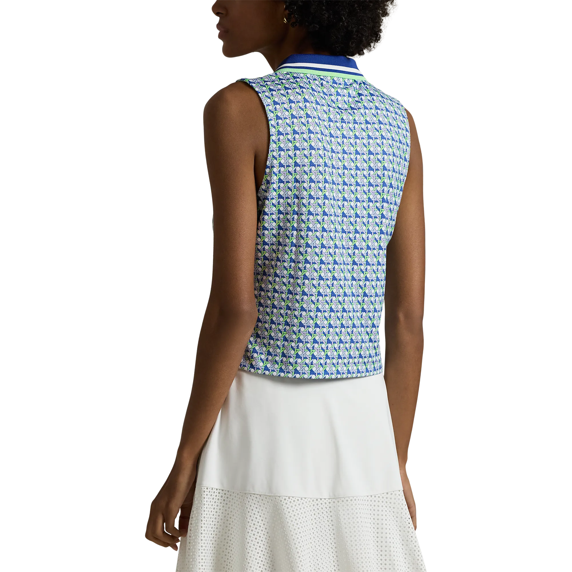 RLX Ralph Lauren Women's Stretch Jersey Cropped Golf Shirt - Spring Wicker Winter Protection