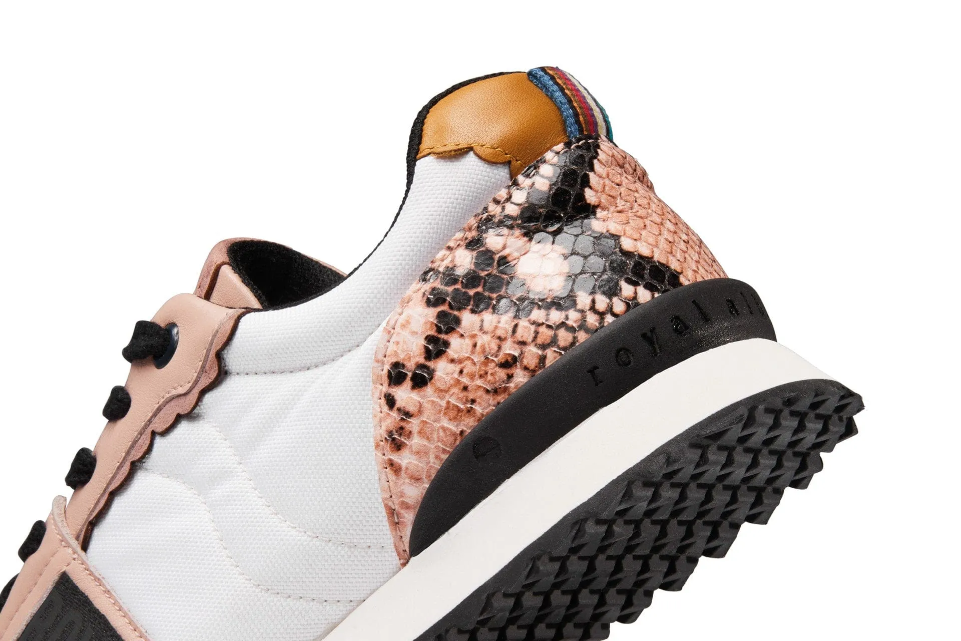 Strider Luxe | Nude Snake Cushioned heel