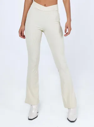 Refined fit Declan Yoga Pants Cream