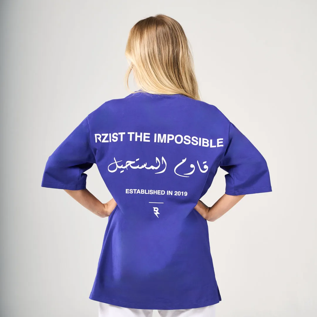 The Impossible Oversized T-Shirt - Indigo Blue Cozy Fit Design