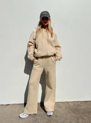 AbrasionResistant Kaiden Straight Leg Track Pant Beige