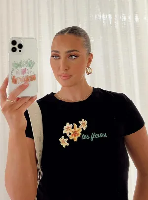 Thermoregulating Fabric Trendy popularity Le Fleurs Top Black