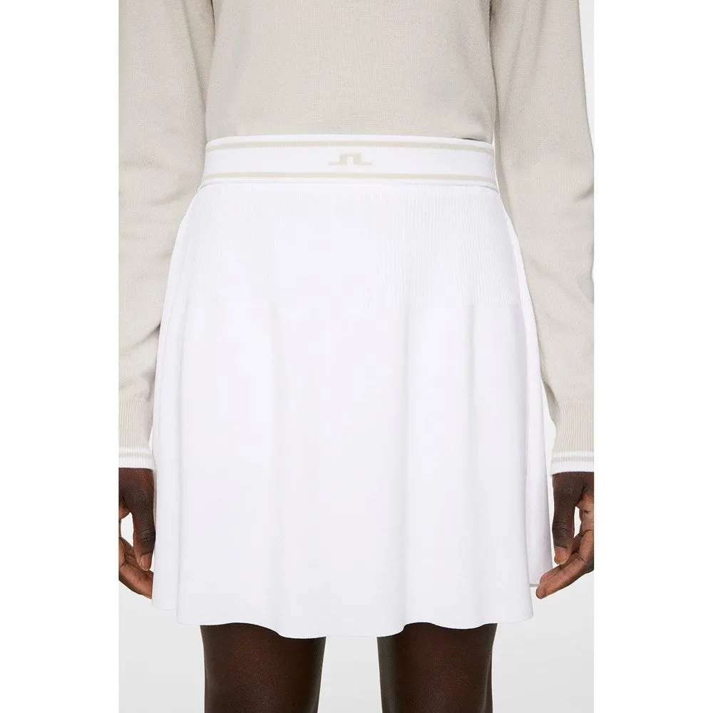 garden party Low Maintenance Fabric J.Lindeberg Women's Emma Knitted Golf Skirt - White