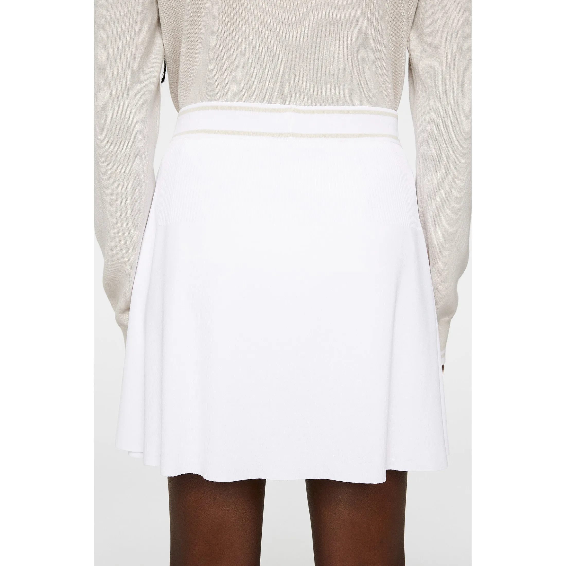 Easy Motion Clean Lines J.Lindeberg Women's Emma Knitted Golf Skirt - White