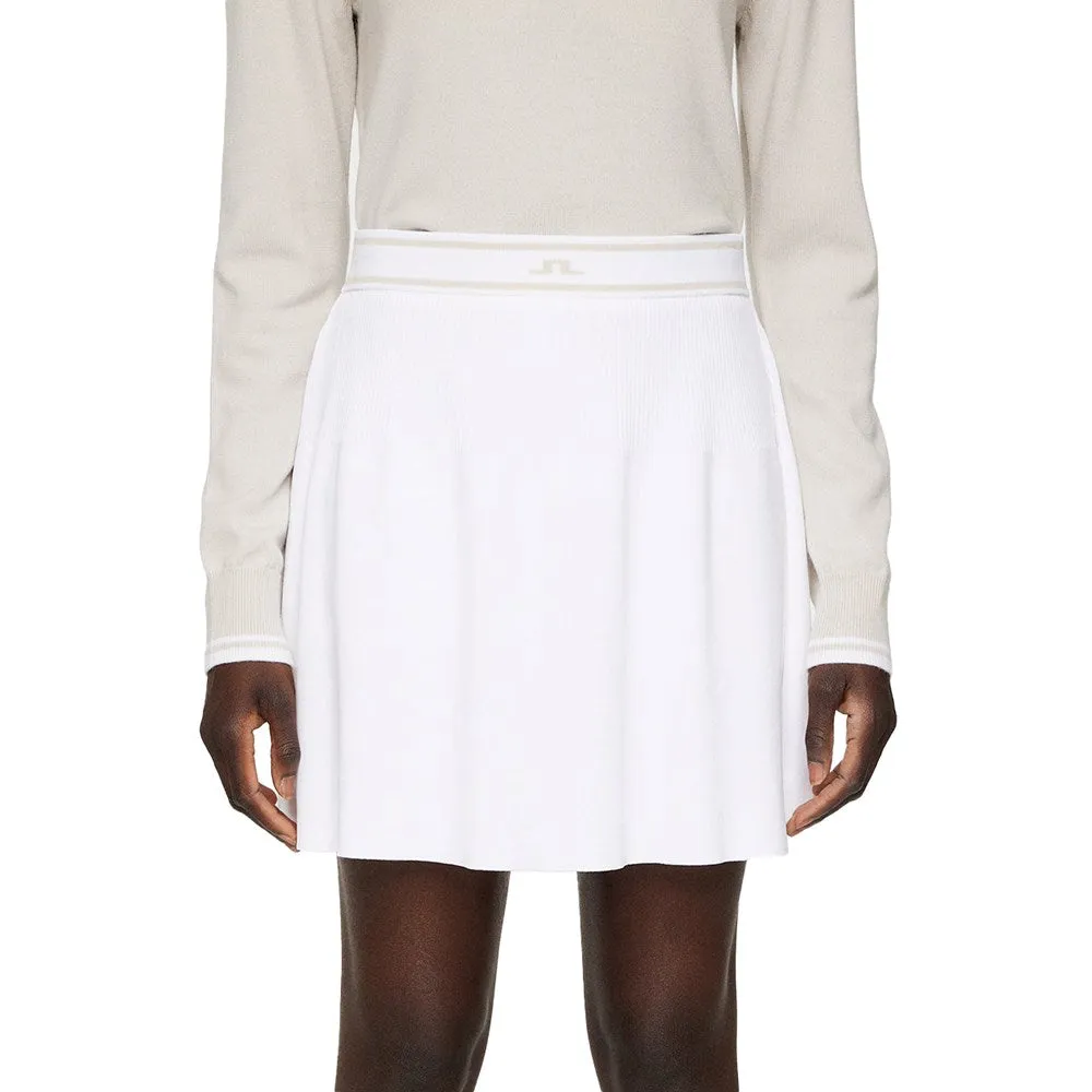 Ventilated Slits J.Lindeberg Women's Emma Knitted Golf Skirt - White