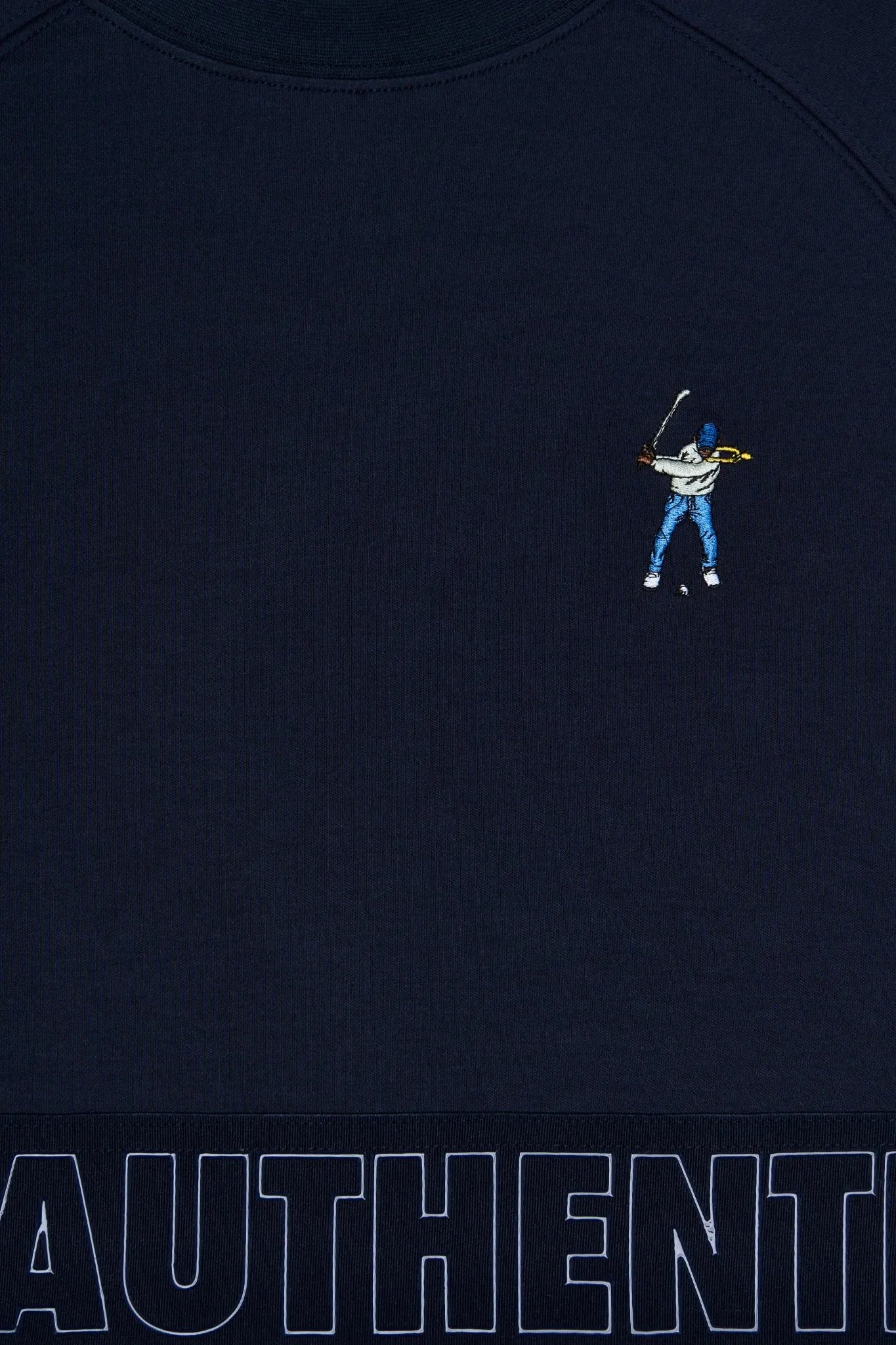 StretchComfortWeave Midnight Navy Women's L/S Banded Cropped Tee