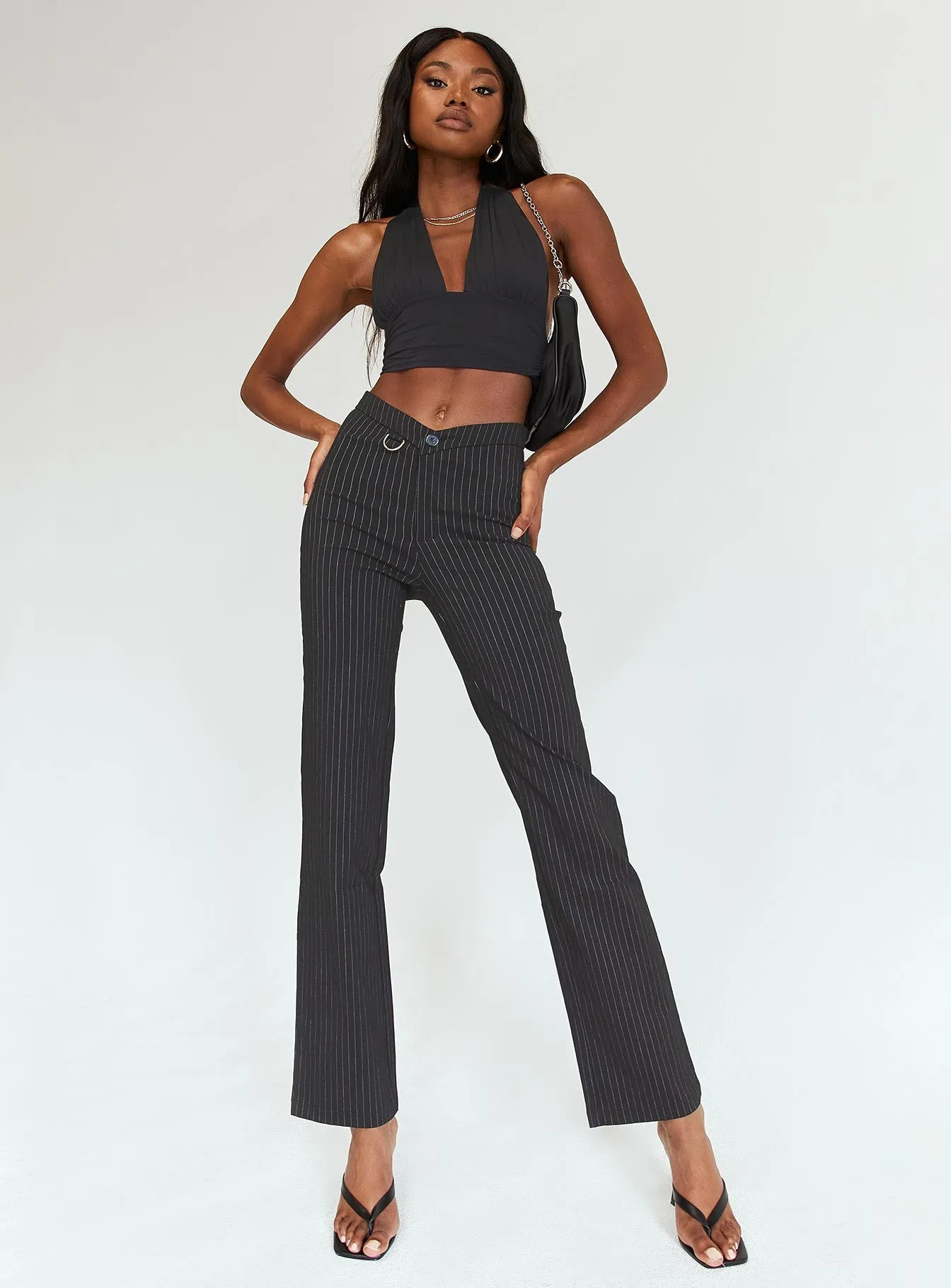 Billie D Ring Pants Black Comfort Focused elastic waistband