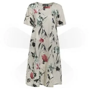 CrinkleResistantWeave Bohemian Summer Print Loose Floral Dress For Women mum Dresses