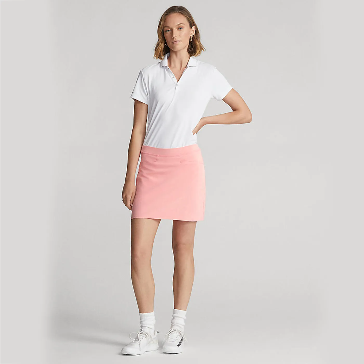 RLX Ralph Lauren Women's Pleated Aim Skort 17" - Dolce Pink Winter Layering Creative Layering