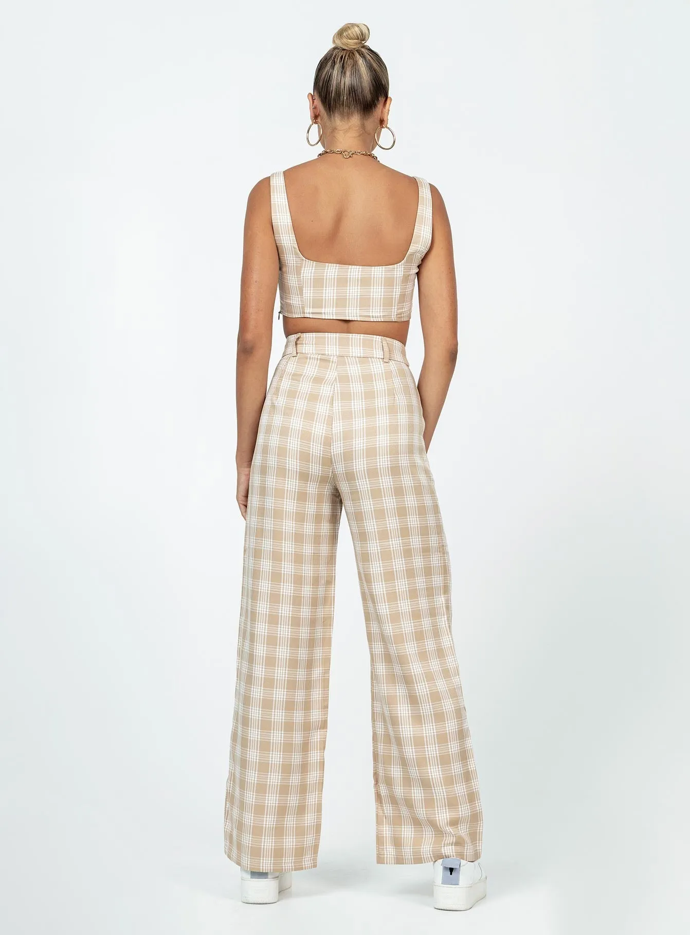 Lightweight Flex Body Aligned Huxley Set Beige Check