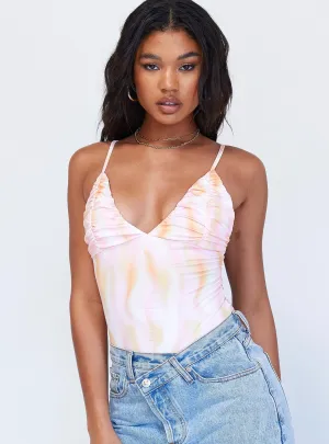 bodycon bodysuit autumn bodysuit Kaytra Bodysuit Pink Multi