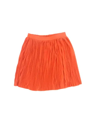 Women's Plain Solid Skirt,Orange Chill Vibe