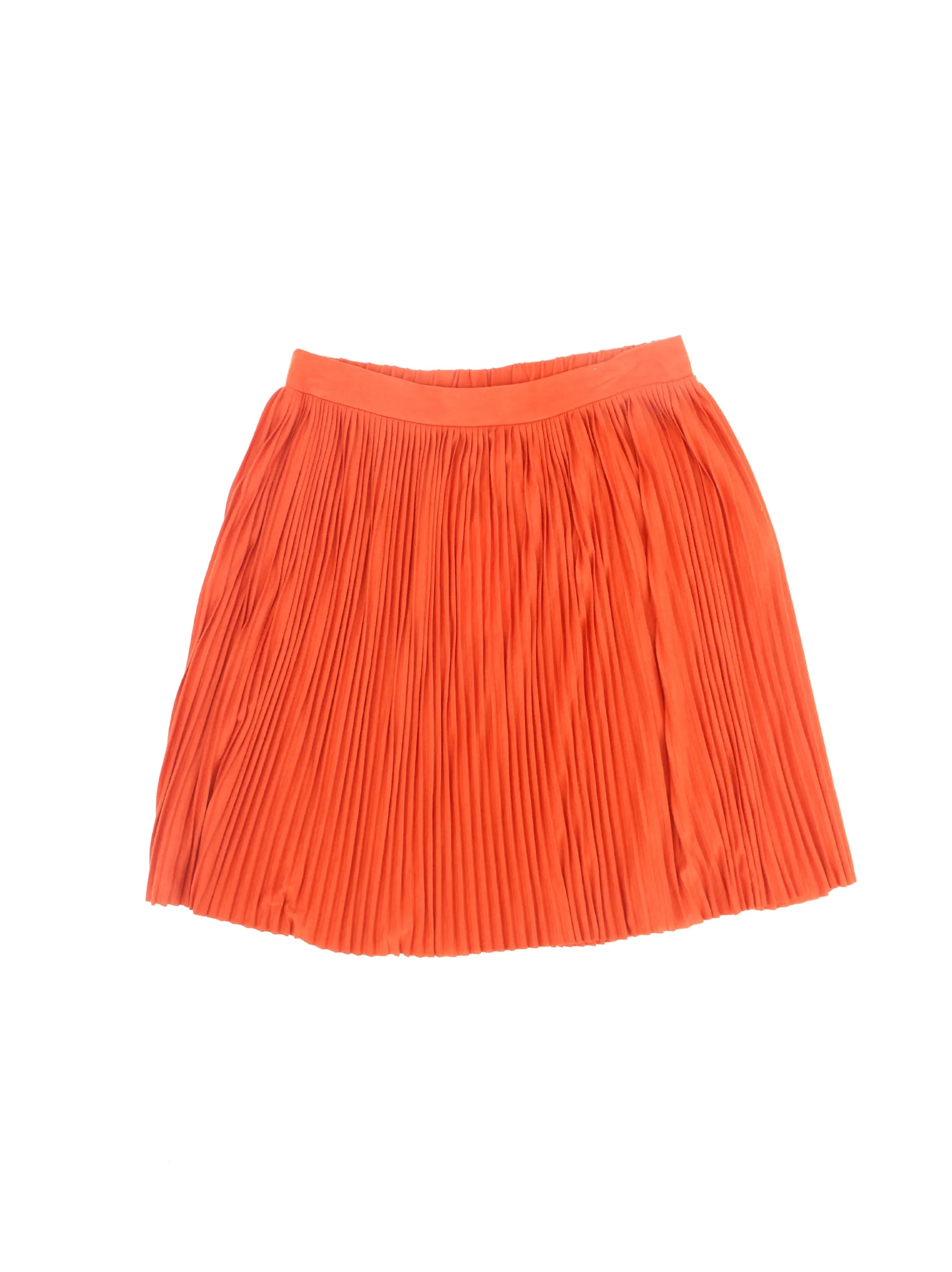 Women's Plain Solid Skirt,Orange Chill Vibe