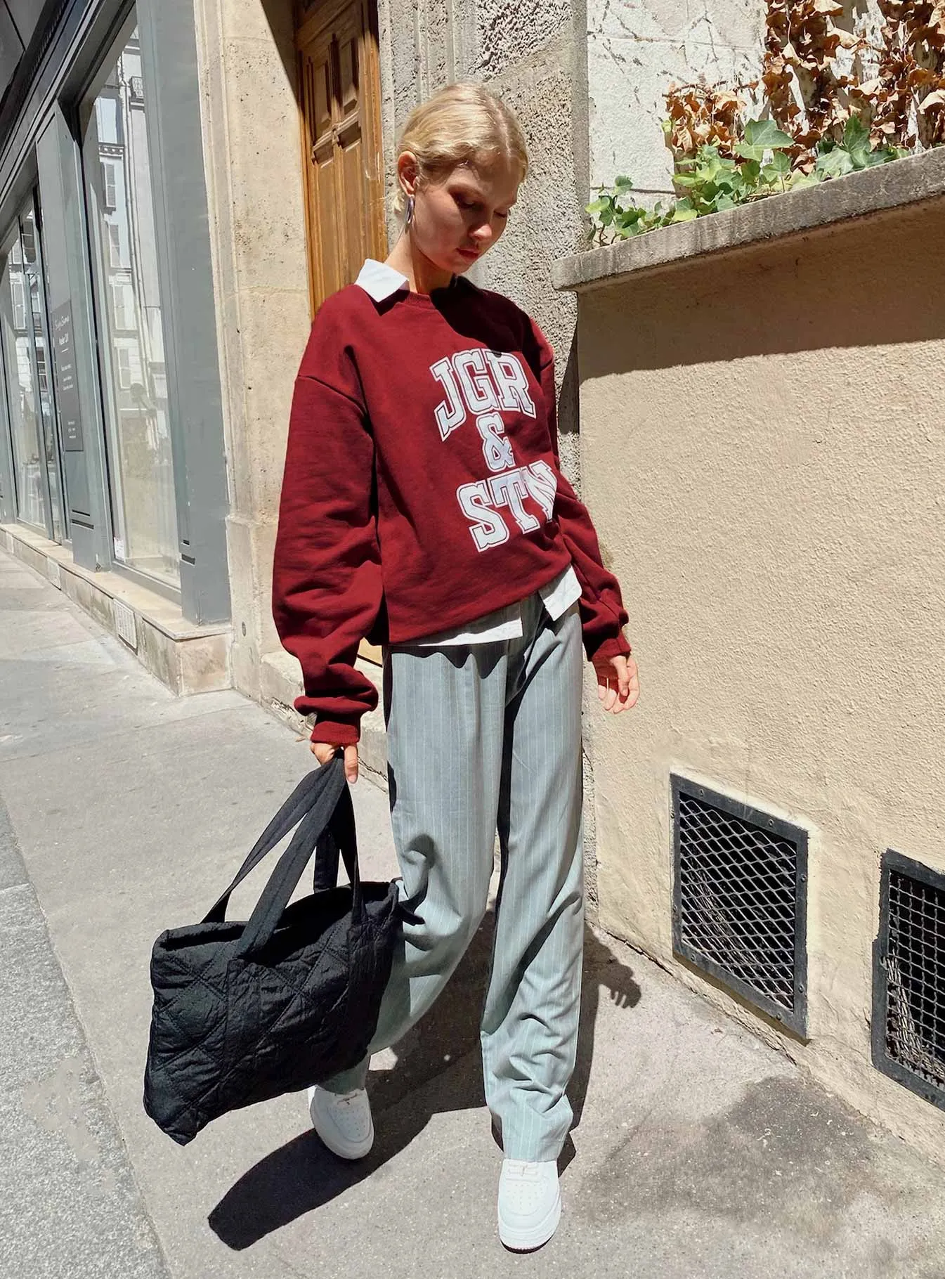 Titius Pant Grey Pinstripe Functional Layer ArticulatedJoints