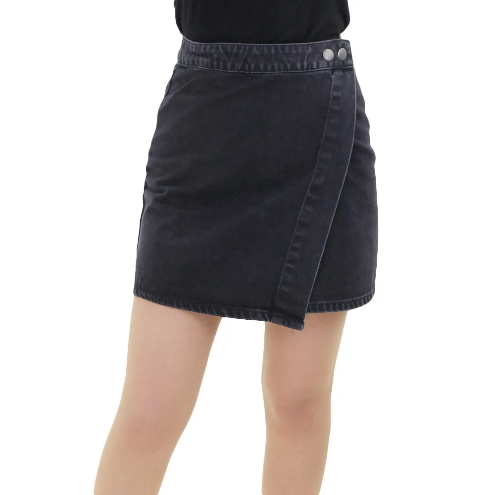 Women's Plain Solid Skirt,Black Vibrant color Fashion Style