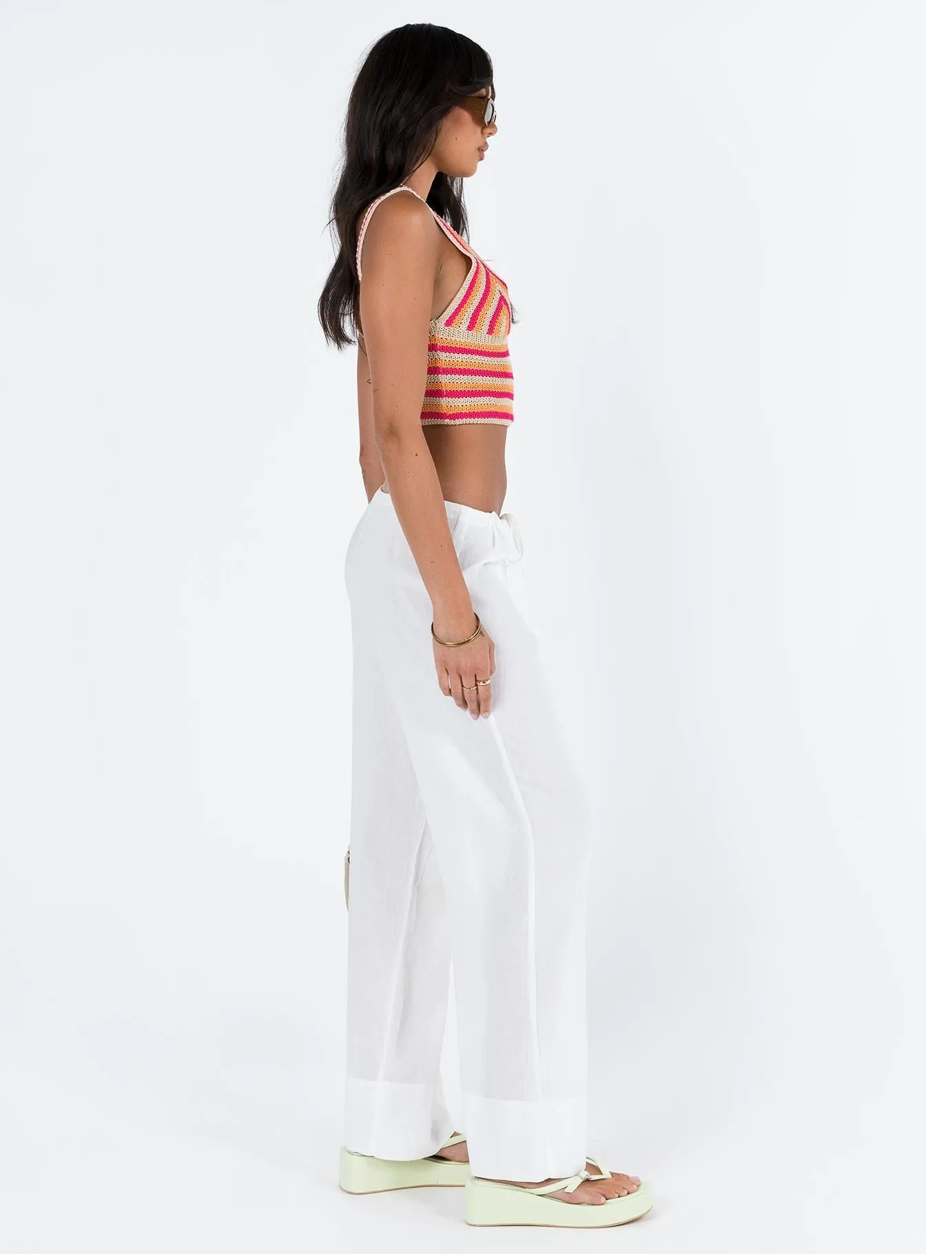 Streetwear vibe Tailored Wear Euro Dreaming Palazzo Pants White