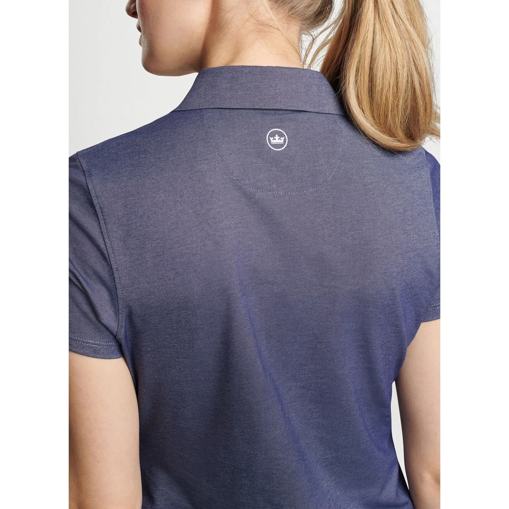 Peter Millar Women's Albatross Golf Polo Shirt - Navy MeshVentilation Casual Chic