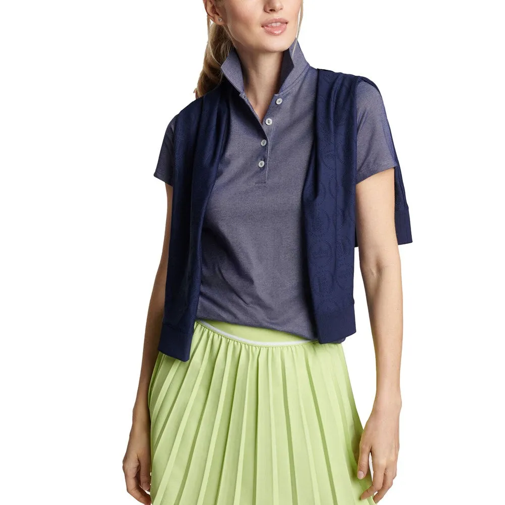 Peter Millar Women's Albatross Golf Polo Shirt - Navy Elegant Layer Magic Glow