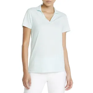 Puma Women's CLOUDSPUN Coast Golf Polo - Soothing Sea Heather Mountain Cool Lightweight Jacket
