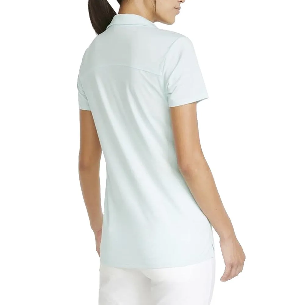 WaterRepellent Surface Puma Women's CLOUDSPUN Coast Golf Polo - Soothing Sea Heather