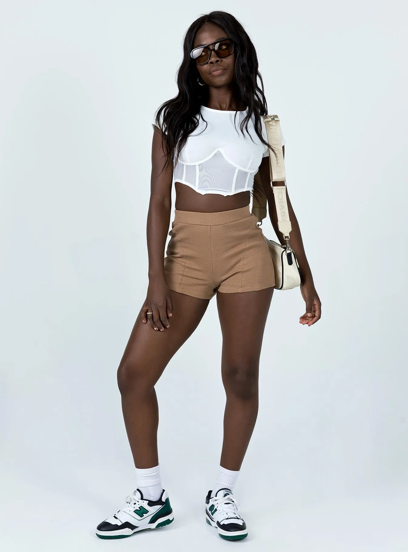 Not Your Baby Corset White Trendy Fabric