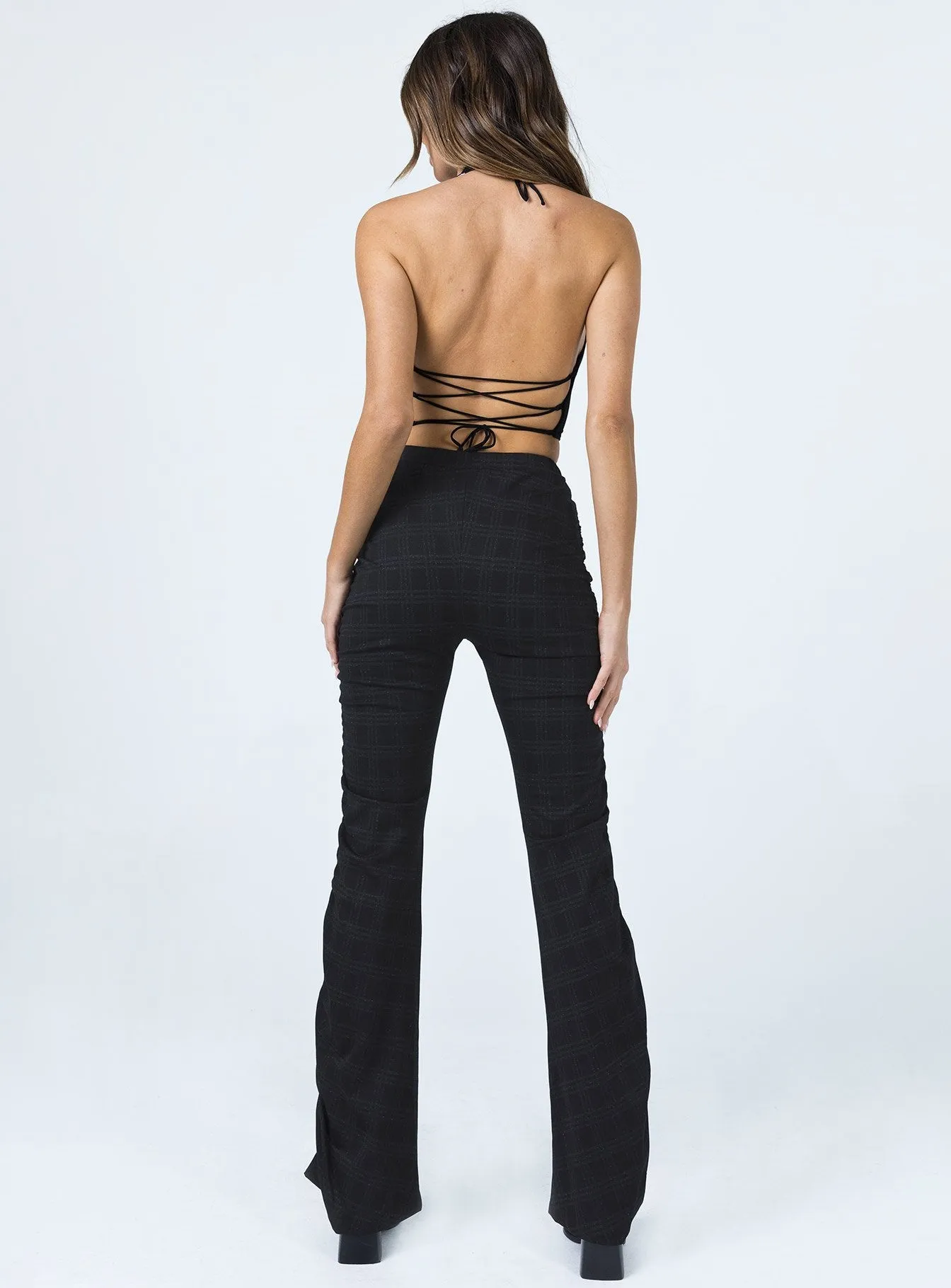 Tammy Ruched Side Pants Black Smart Layer
