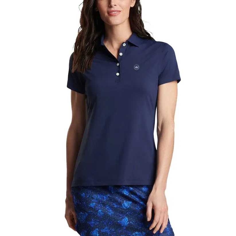 Thick Glow Warm Base Peter Millar Women's Performance Stretch Jersey Golf Shirt - Navy