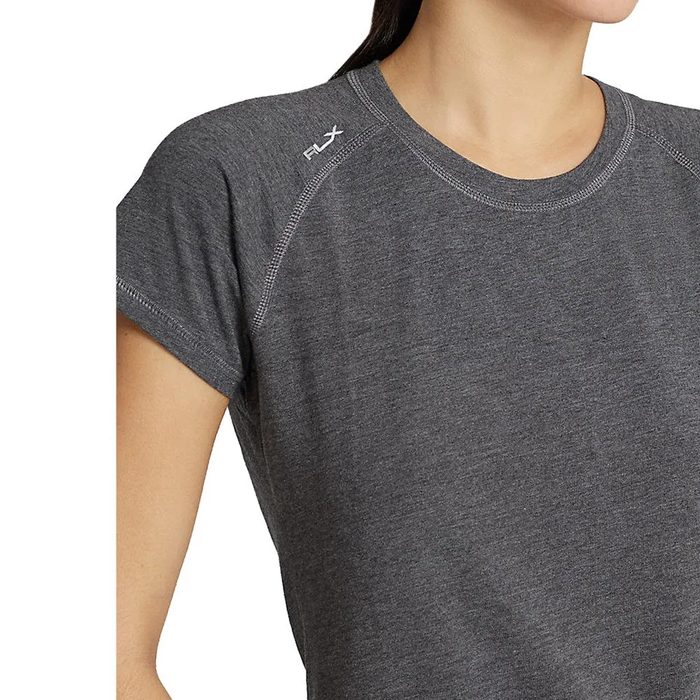 RLX Ralph Lauren Women's Stretch Crew Tee - Barclay Heather MoistureWicking
