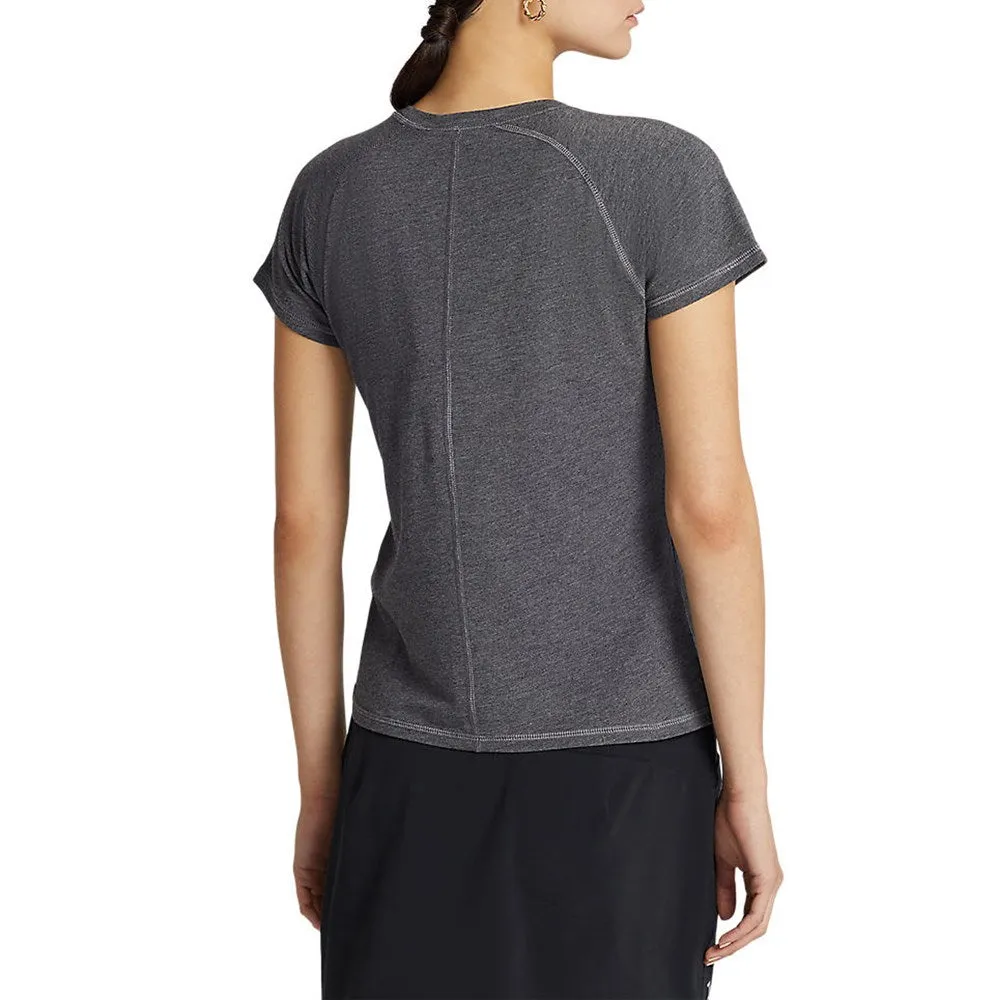 RLX Ralph Lauren Women's Stretch Crew Tee - Barclay Heather Relaxed Layer