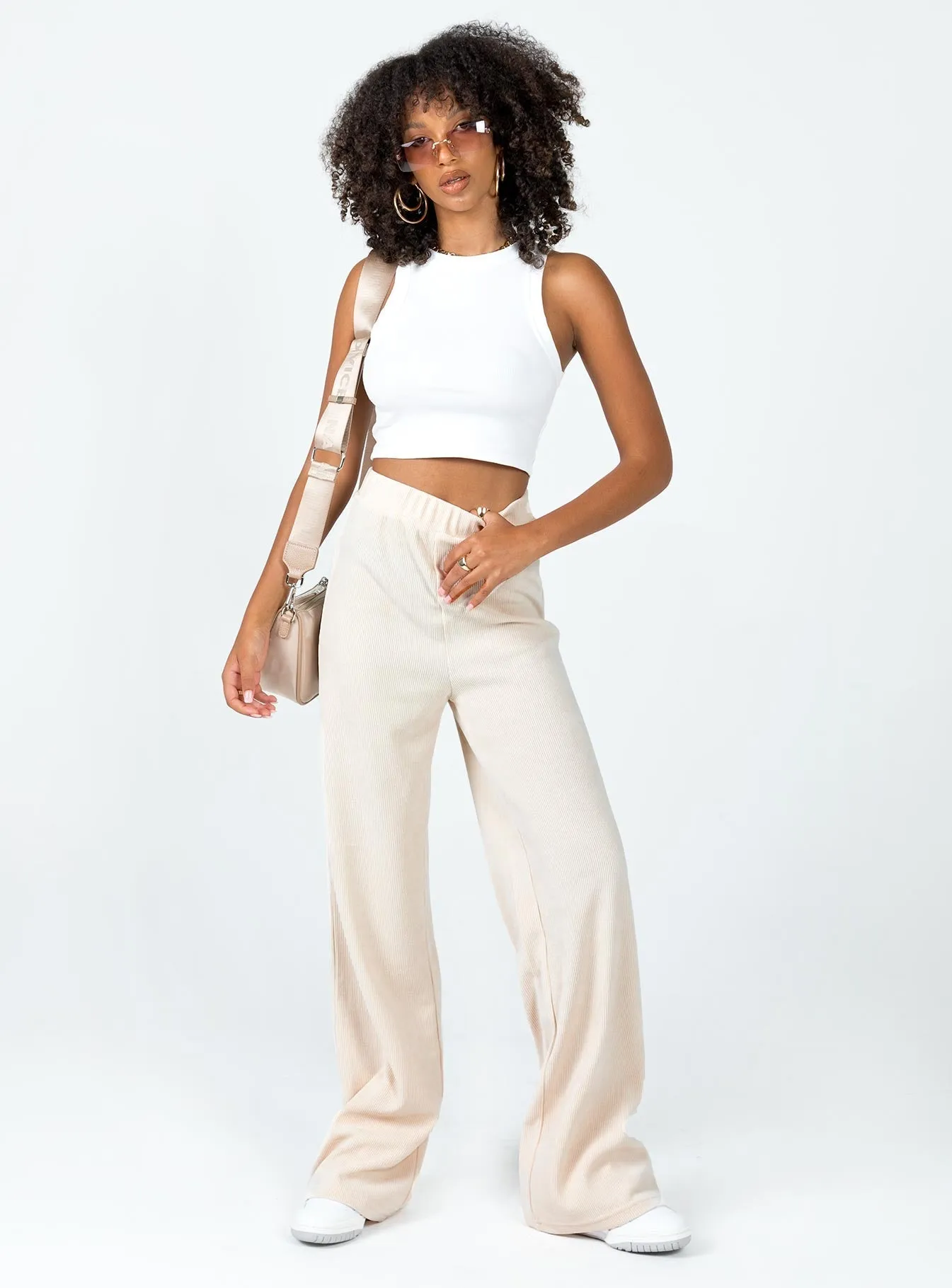 Romeo Pants Cream Premium Look FunctionalZipper