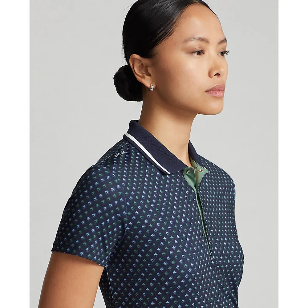 RLX Ralph Lauren Women's Printed Airflow Polo Golf Polo Shirt - Sport Diamond Cozy Sweater