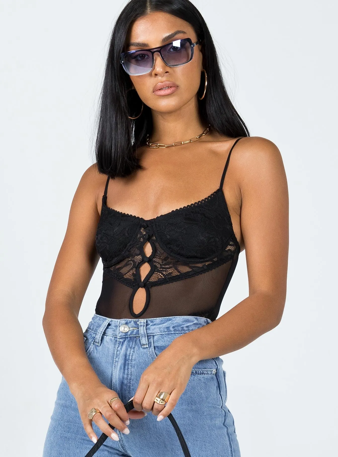 Ellora Bodysuit Black black bodysuit