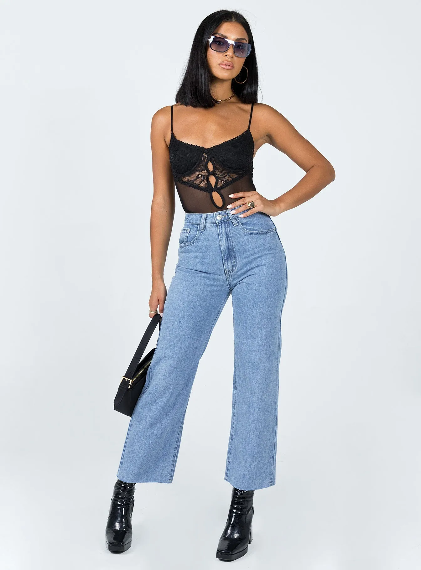 gold bodysuit silk bodysuit Ellora Bodysuit Black